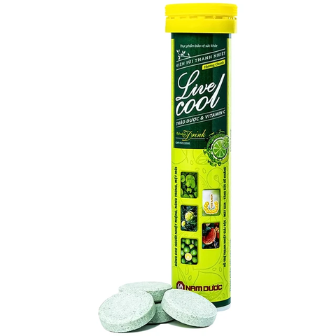 Viên sủi hương chanh hỗ trợ giải độc mát gan Livecool (tuýp x 16 viên)
