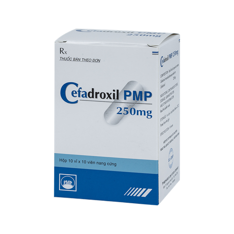Viên nang Cefadroxil PMP 250 điều trị tình trạng nhiễm khuẩn (hộp 10 vỉ x 10 viên)