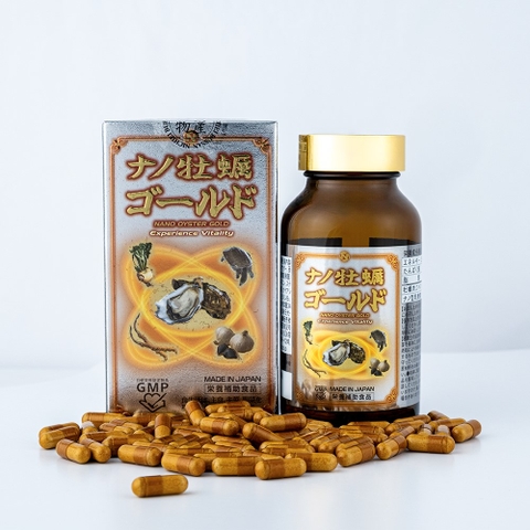 Viên uống Nano Oyster Gold hỗ trợ tăng cường sức khỏe nam giới (hộp 1 chai x 120 viên)