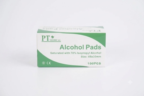 Gạc tẩm cồn PT (hộp 100 miếng)