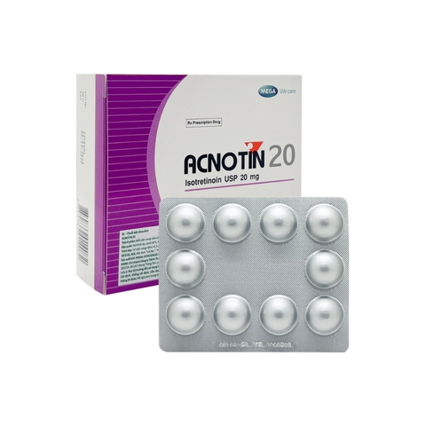 Thuốc Acnotin 20mg điều trị mụn trứng cá (hộp 3 vỉ x 10 viên)