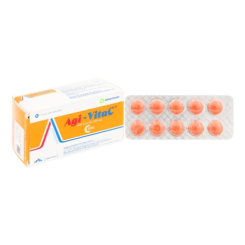 Thuốc Agi-Vita C 500mg phòng và trị bệnh do thiếu vitamin C (hộp 10 vỉ x 10 viên)