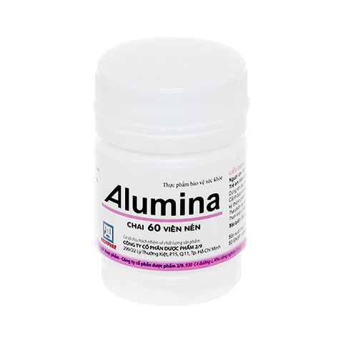 Viên uống Alumina hỗ trợ ngăn ngừa viêm loét dạ dày - tá tràng (chai 60 viên)