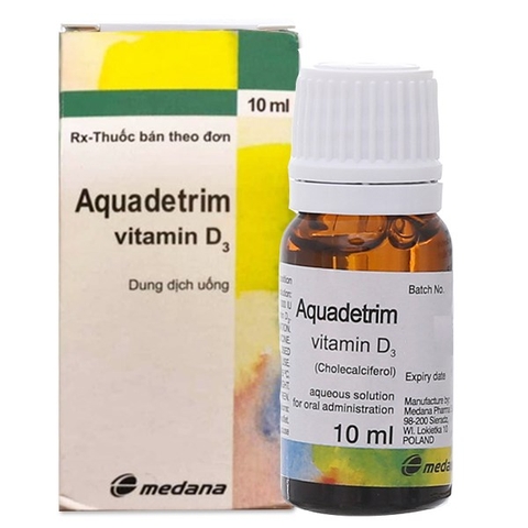Dung dịch uống Aquadetrim Vitamin D3 phòng ngừa thiếu hụt vitamin D (hộp 1 lọ x 10ml)