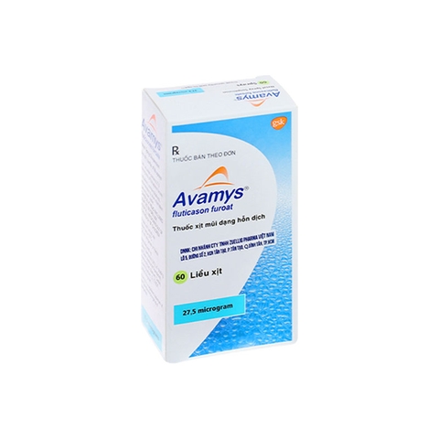 Thuốc xịt mũi Avamys 27.5mcg điều trị chảy nước mũi, xung huyết mũi (chai 60 liều xịt)