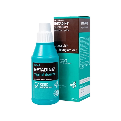 Dung dịch Betadine Vaginal Douche 10% điều trị, sát trùng âm hộ, âm đạo (chai 125ml)
