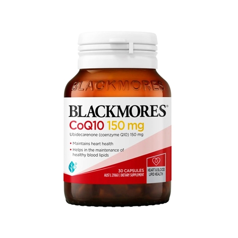 Viên uống Blackmores CoQ10 150mg hỗ trợ bảo vệ tim mạch (chai 30 viên)