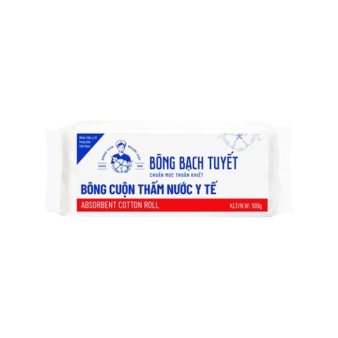 Bông y tế thấm nước Bạch Tuyết 100gr