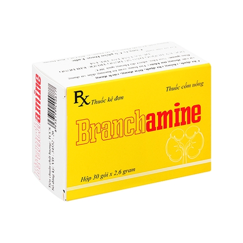 Thuốc cốm uống Branchamine cung cấp các acid amin trong suy thận mạn tính (hộp 30 gói x 2,6g)