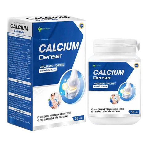 Viên uống Calcium Denser bổ sung canxi và vitamin D3 cho cơ thể (hộp 3 vỉ x 10 viên)