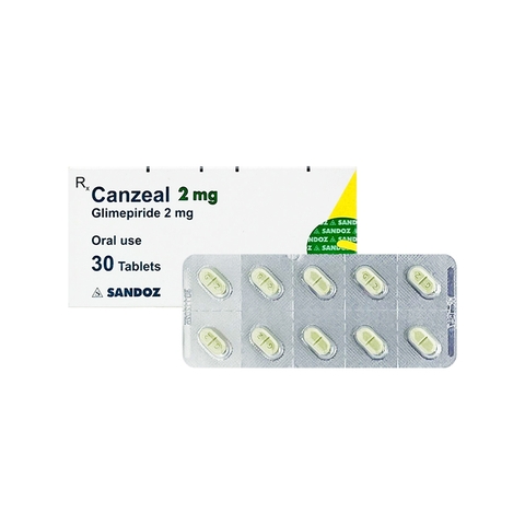Thuốc Canzeal 2mg điều trị đái tháo đường típ 2 (hộp 3 vỉ x 10 viên)