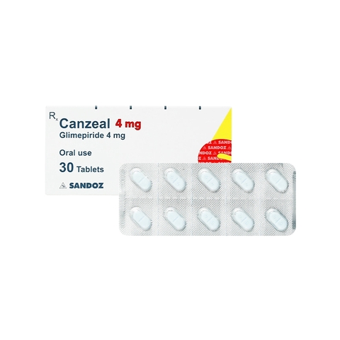 Thuốc Canzeal 4mg Sandoz điều trị đái tháo đường túyp 2 (hộp 3 vỉ x 10 viên)