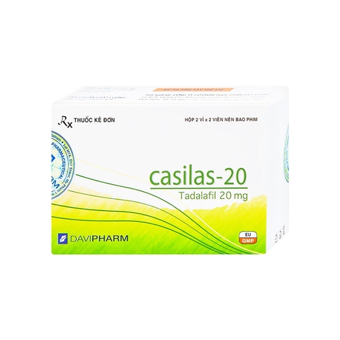 Thuốc Casilas-20 điều trị rối loạn cương dương (hộp 2 vỉ x 2 viên)