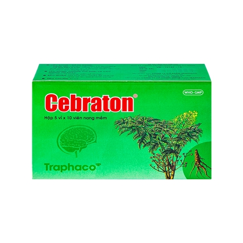 Thuốc Cebraton bổ khí huyết, điều trị suy nhược thần kinh (hộp 2 vỉ x 10 viên)