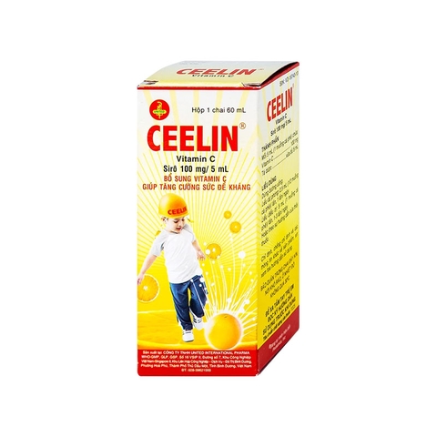 Siro Ceelin bổ sung vitamin C, tăng cường sức đề kháng (chai 60ml)