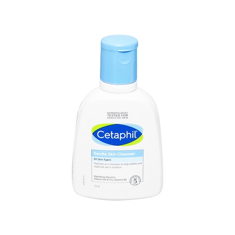 Sữa rửa mặt dịu nhẹ Cetaphil Gentle Skin Cleanser bổ sung độ ẩm dành cho mọi loại da (Chai 125ml)
