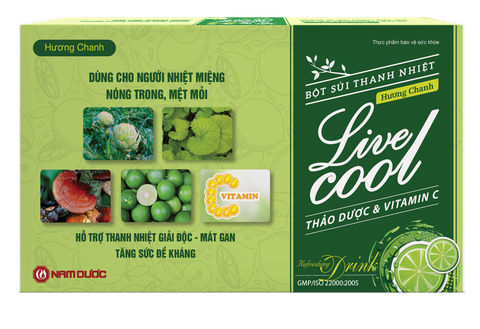 Bột sủi Thanh Nhiệt Livecool hương chanh hỗ trợ giải độc, mát gan (hộp 10 gói x 7g)