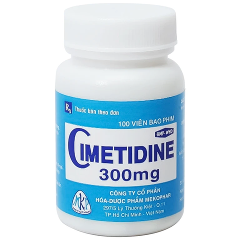 Thuốc Cimetidine MKP 300mg điều trị ngắn hạn loét dạ dày, tá tràng tiến triển (chai x 100 viên)
