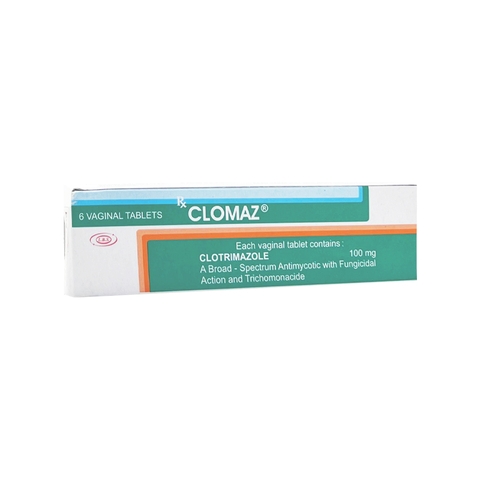 Viên đặt âm đạo Clomaz 100mg điều trị nấm (hộp 1 vỉ x 6 viên)