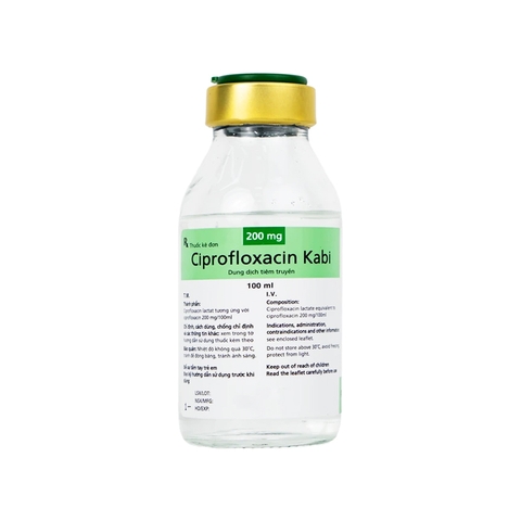 Thuốc Ciprofloxacin Kabi 200mg điều trị nhiễm khuẩn (chai 100ml)