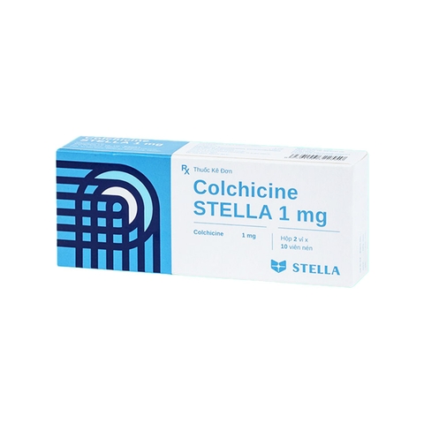 Thuốc Colchicine Stella 1mg điều trị cơn gút cấp (hộp 2 vỉ x 10 viên)