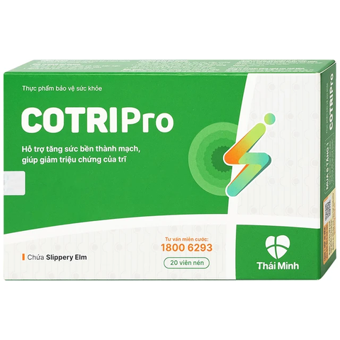 Viên uống bền thành mạch giảm trĩ Cotripro Thái Minh (hộp 2 vỉ x 10 viên)