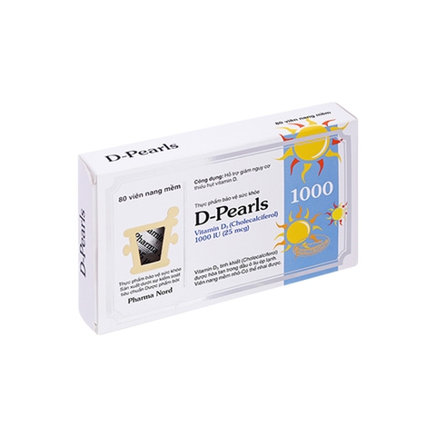 Thực phẩm bảo vệ sức khỏe Bio-D Pearls hỗ trợ răng, xương, cơ hệ thống miễn dịch (hộp 80 viên)