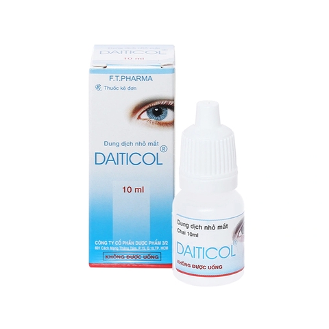Dung dịch nhỏ mắt Daiticol điều trị đỏ mắt, ngứa mắt (hộp 1 chai x 10ml)