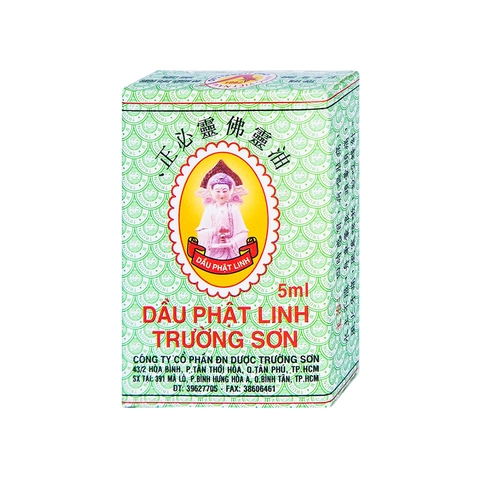 Dầu Phật Linh Trường Sơn hỗ trợ cảm cúm, nghẹt mũi (chai 5ml)