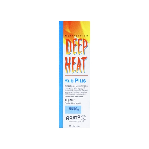 Kem xoa bóp Deep Heat Rub Plus giảm đau cơ, xương khớp (hộp 1 tuýp x 30g)