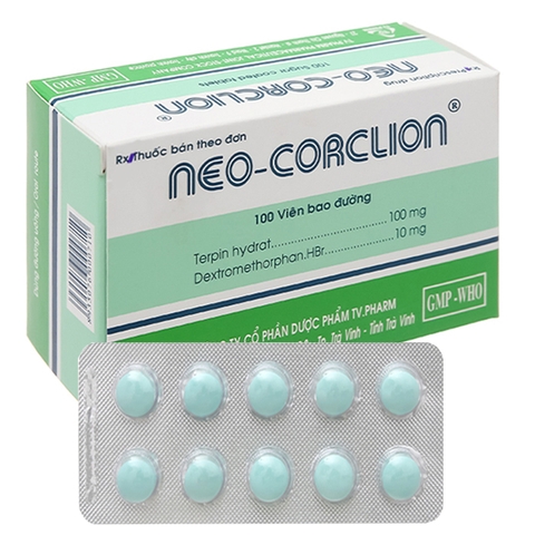 Viên nén Neo-Corclion TV.Pharm điều trị ho, long đờm (hộp 10 vỉ x 10 viên)