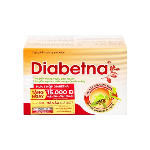 Viên uống Diabetna Nam Dược hỗ trợ giảm đường huyết (hộp 4 vỉ x 10 viên)