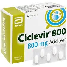 Thuốc Ciclevir 800 điều trị và phòng ngừa virus Herpes simplex (hộp 10 vỉ x 5 viên)