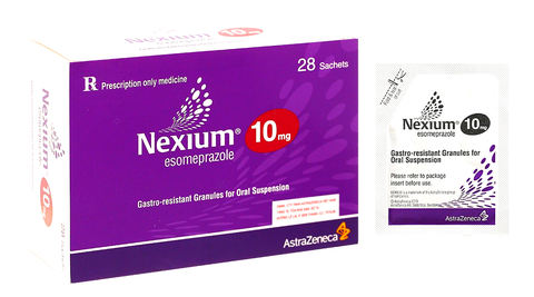 Cốm pha hỗn dịch Nexium 10mg điều trị trào ngược dạ dày, thực quản (hộp x 28 gói)
