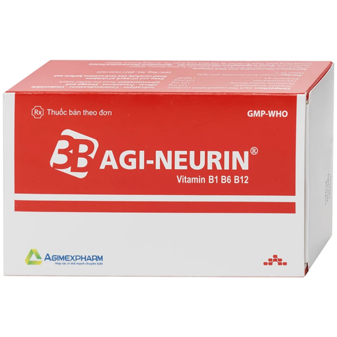 Thuốc 3B Agi-Neurin điều trị các triệu chứng bệnh và các rối loạn do thiếu vitamin b1, b6, b12 (hộp 10 vỉ x 10 viên)