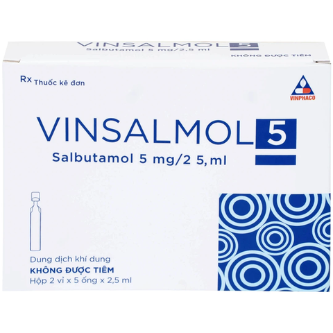 Thuốc Vinsalmol 2.5mg/2.5ml điều trị hen cấp tính (hộp 2 vỉ x 5 ống)