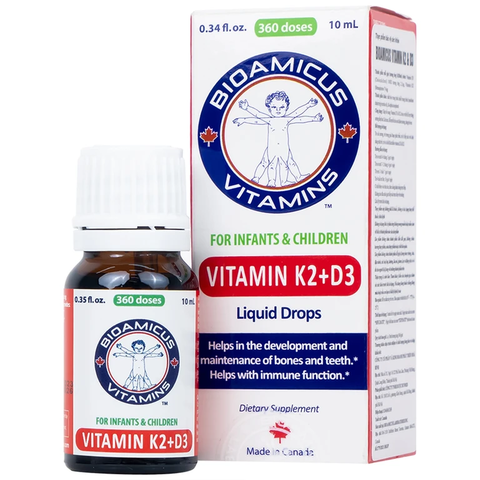 Dung dịch Bioamicus Vitamin K2 & D3 hỗ trợ tăng cường hấp thu canxi (hộp 1 chai x 10ml)