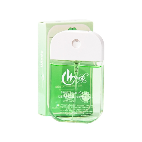 Dung dịch rửa tay khử khuẩn, dưỡng da Windy hương trà xanh (hộp 1 chai x 50ml)