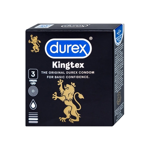 Bao cao su Durex Kingtex ôm sát, vừa vặn 49mm (hộp 3 cái)
