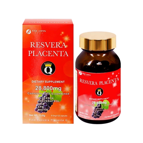 Viên uống đẹp da, làm chậm lão hóa Fine Resvera Placenta Q (hộp 1 chai x 120 viên)