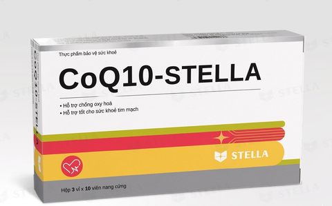 Viên nang cứng CoQ10-Stella hỗ trợ sức khỏe tim mạch (hộp 3 vỉ x 10 viên)
