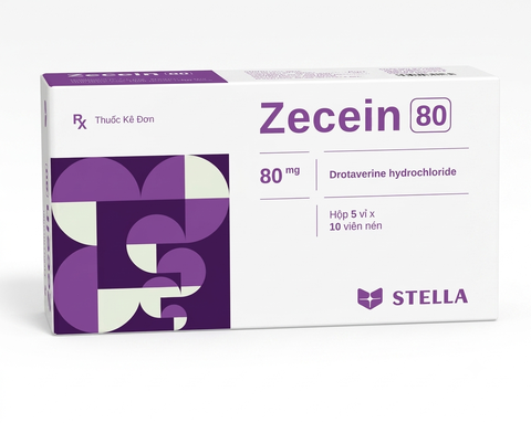 Thuốc Zecein 80 điều trị co thắt dạ dày, ruột (hộp 5 vỉ x 10 viên)