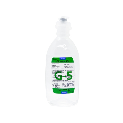 Dung dịch tiêm truyền Glucose 5% Kabi điều trị hạ đường huyết (chai x 250ml)
