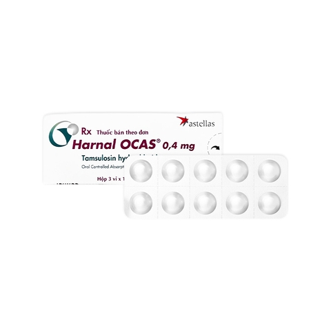Thuốc Harnal Ocas 0.4mg điều trị hội chứng tăng sản lành tính ở tuyến tiền liệt (hộp 3 vỉ x 10 viên)