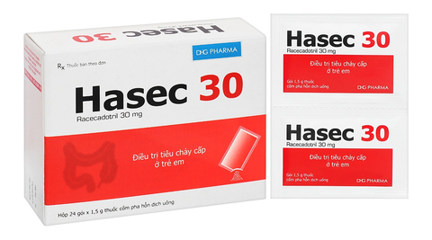 Thuốc cốm Hasec 30 điều trị triệu chứng tiêu chảy cấp ở trẻ em (hộp 24 gói x 1.5g)