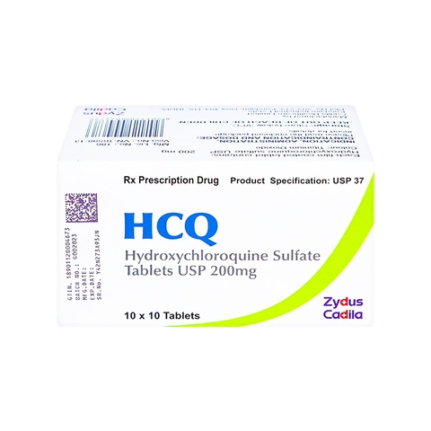 Thuốc HCQ 200mg điều trị sốt rét cấp tính, lupus ban đỏ (hộp 10 vỉ x 10 viên)