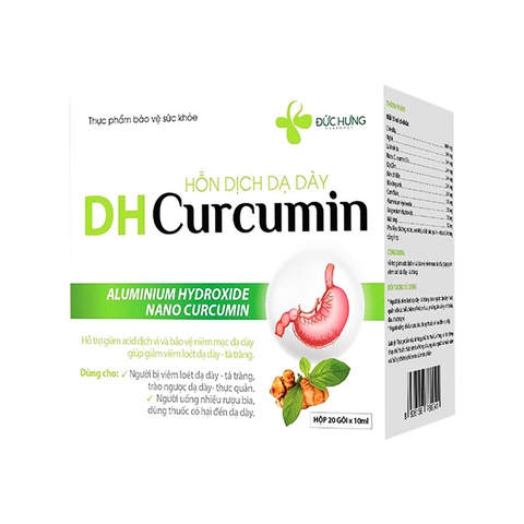 Hỗn Dịch DH Curcumin hỗ trợ bảo vệ niêm mạc (hộp 20 gói x 10 ml)