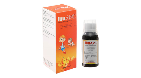 Hỗn dịch uống IbuAPC hạ sốt, giảm nhanh cơn đau từ nhẹ đến trung bình (hộp 1 chai x 100ml)