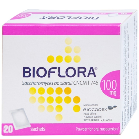 Bột pha hỗn dịch uống Bioflora 100mg điều trị tiêu chảy (hộp 20 gói x 100mg)