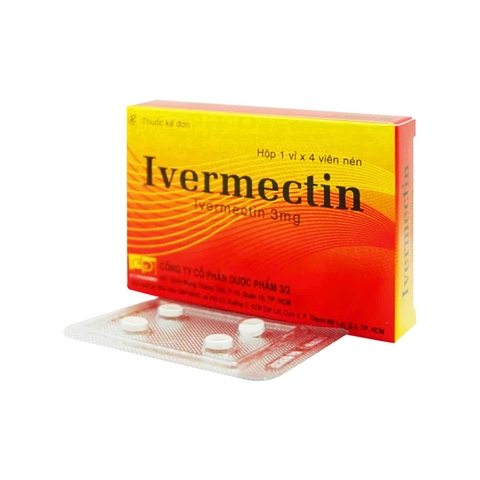 Thuốc Ivermectin 3 FT Pharma điều trị nhiễm giun (hộp 1 vỉ x 4 viên)